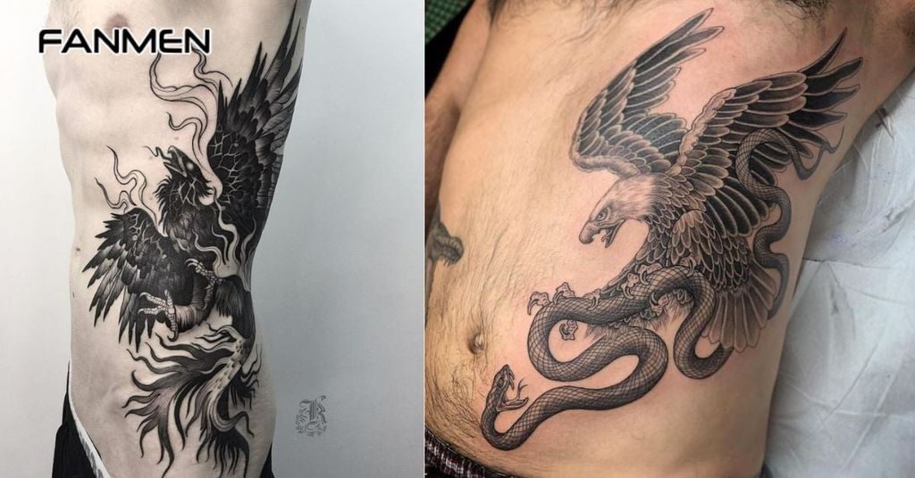 Hình xăm bên hông nam về động vật 7