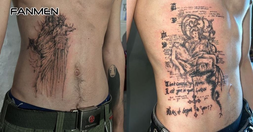 Hình xăm hông đẹp nam về các biểu tượng khác 10