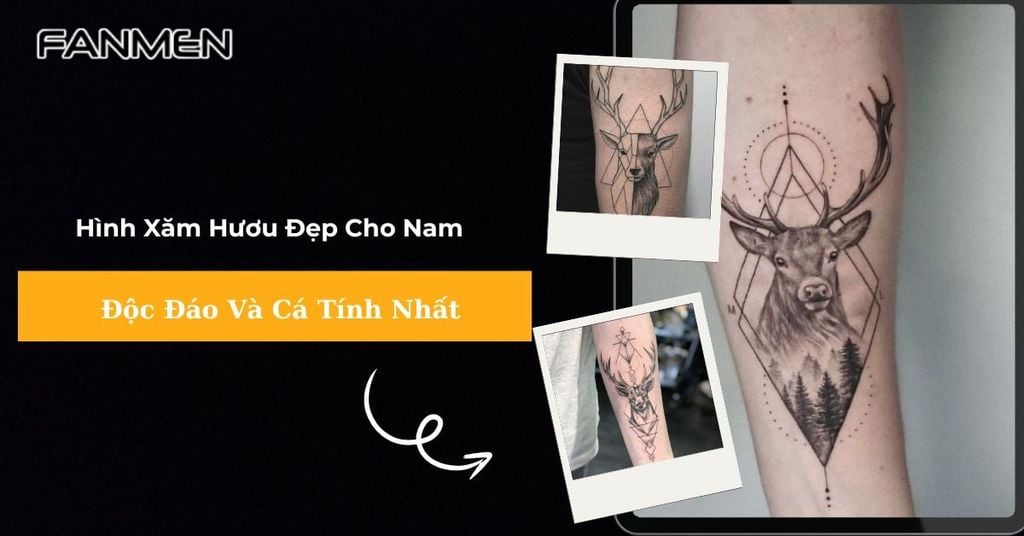 Hình xăm hươu đẹp cho nam