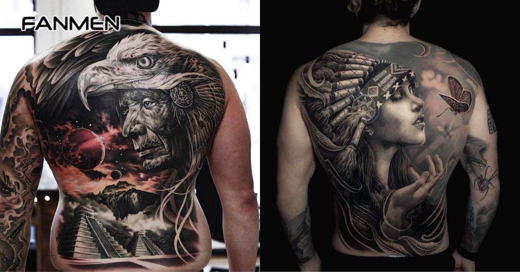 Hình xăm kín lưng phong cách Châu Âu