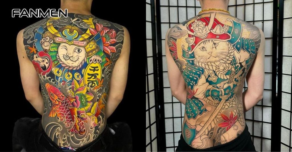 Hình xăm kín lưng phong cách cổ Nhật
