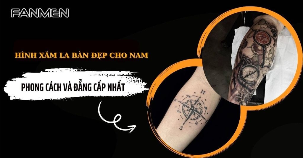 Hình xăm la bàn đẹp cho nam