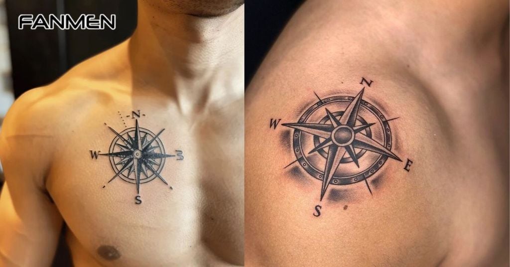 Hình xăm la bàn mini 6