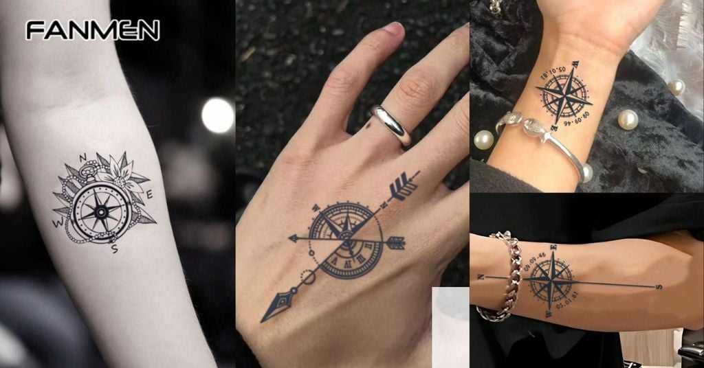 Hình xăm la bàn mini 2