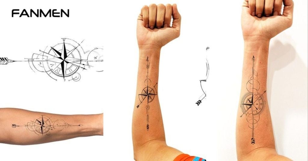 Hình xăm la bàn mini 3