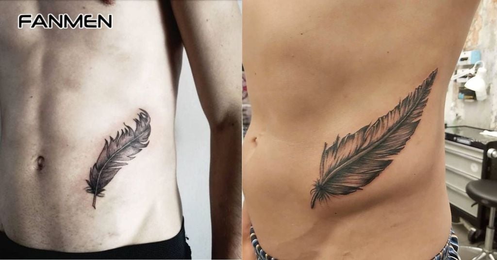 Hình xăm lông vũ cho nam ở các vị trí khác 3