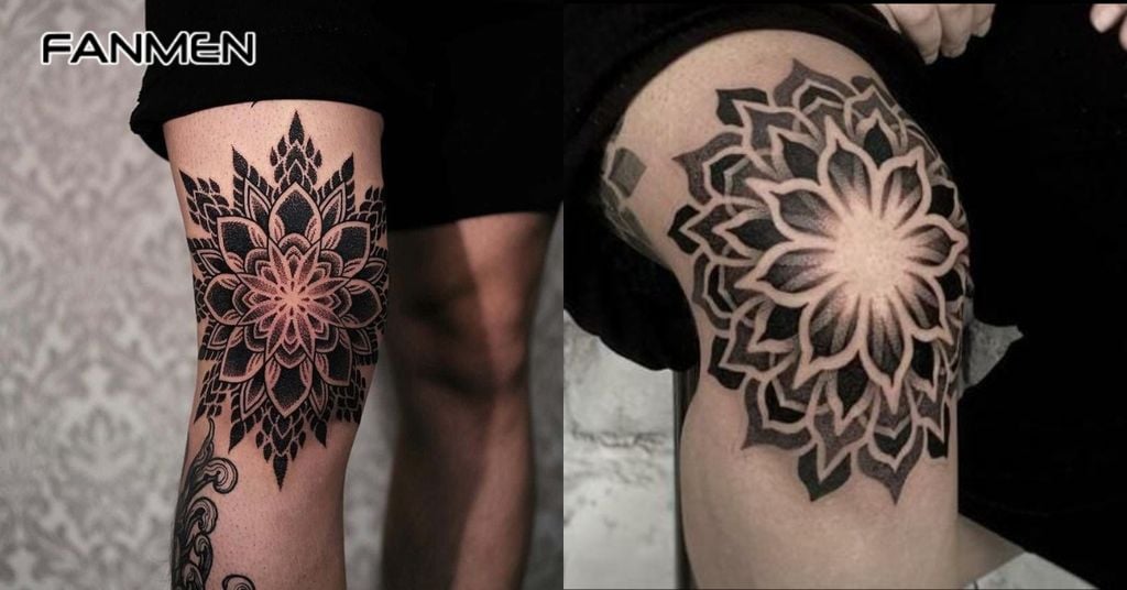 Hình Xăm Mandala Blackwork 2