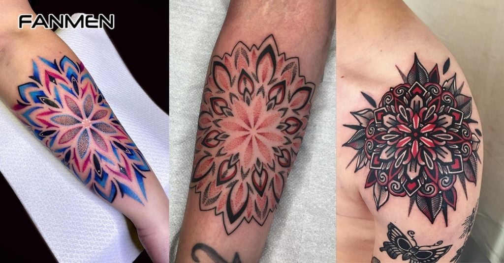 Hình Xăm Mandala Màu Sắc