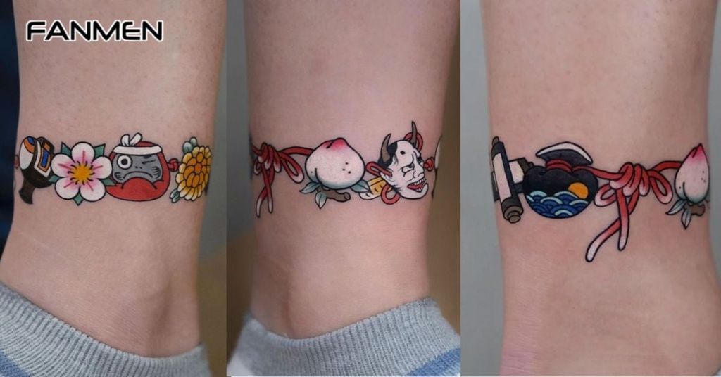 Hình xăm mắt cá chân mang yếu tố văn hóa 9