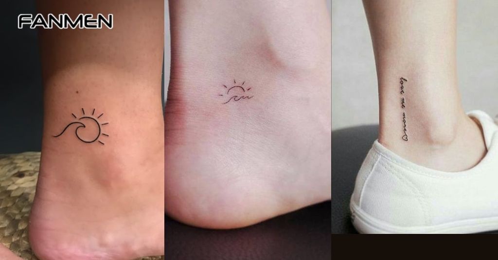 Hình Xăm Mắt Cá Chân Tối Giản 2