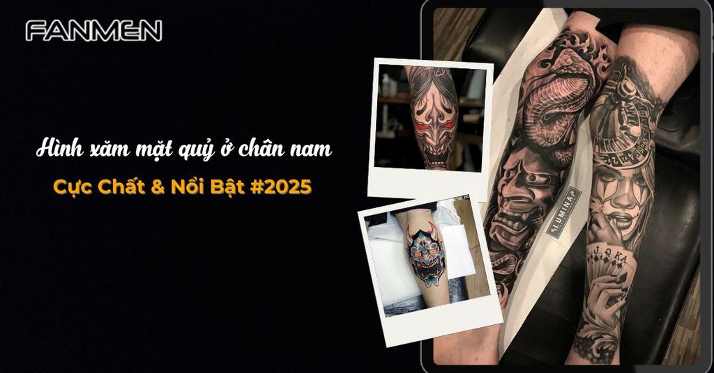 Hình xăm mặt quỷ ở chân nam