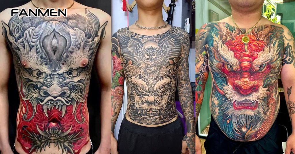 Hình xăm mặt rồng cực chất