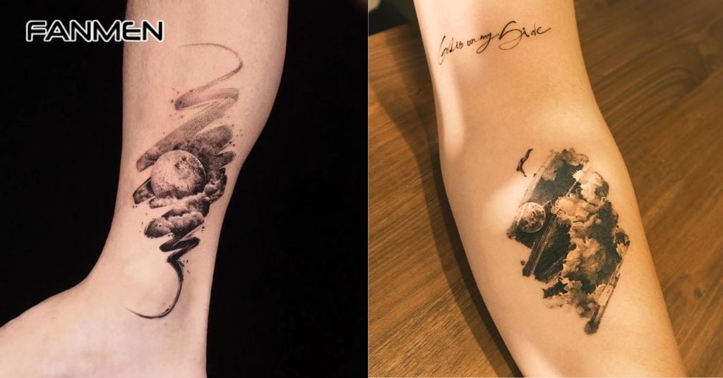 Hình xăm hình mặt trăng 2