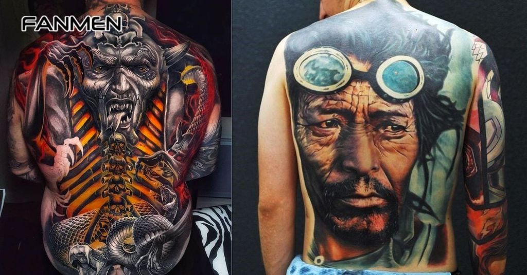 Hình xăm màu nước cho nam