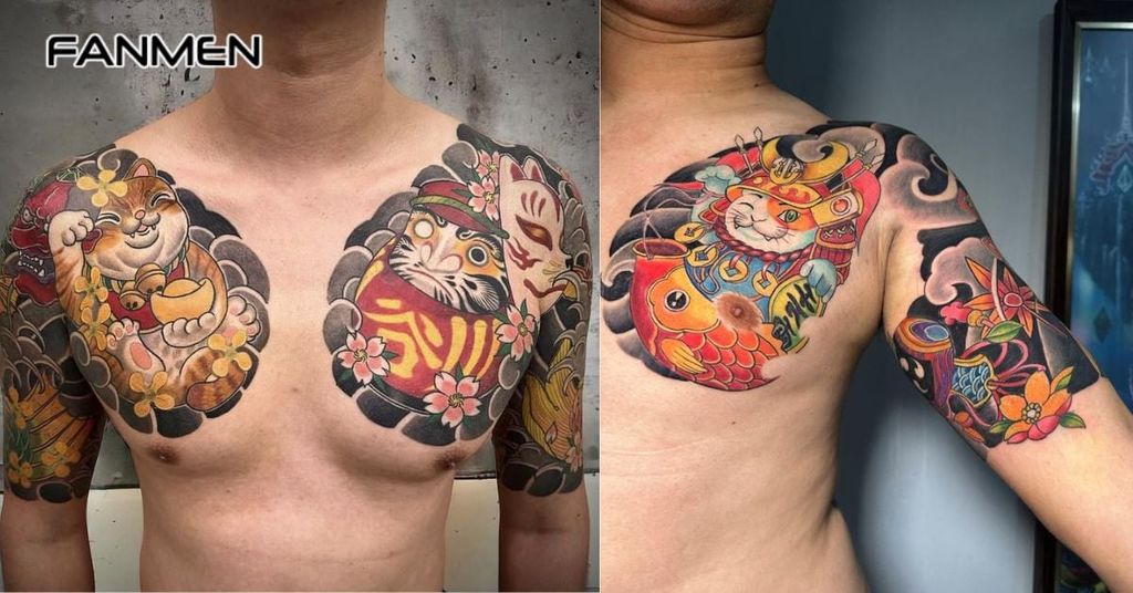 Hình xăm mèo thần tài