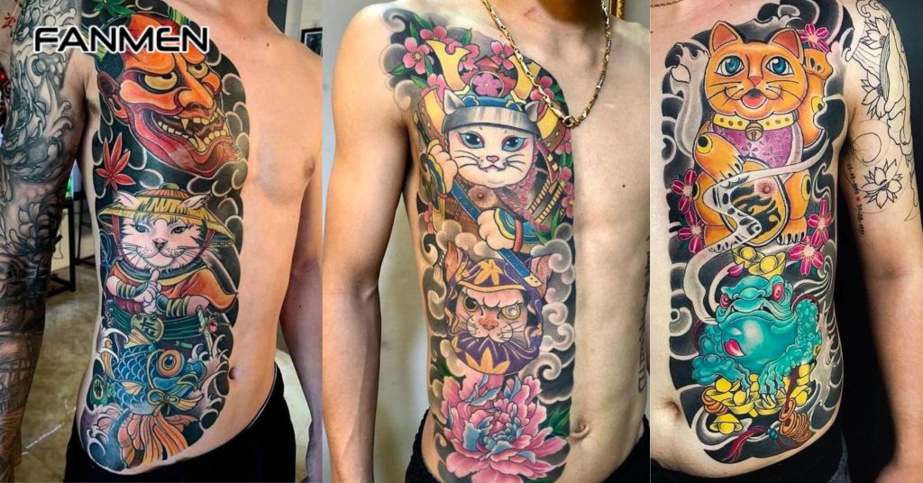 Hình xăm mèo thần tài 2