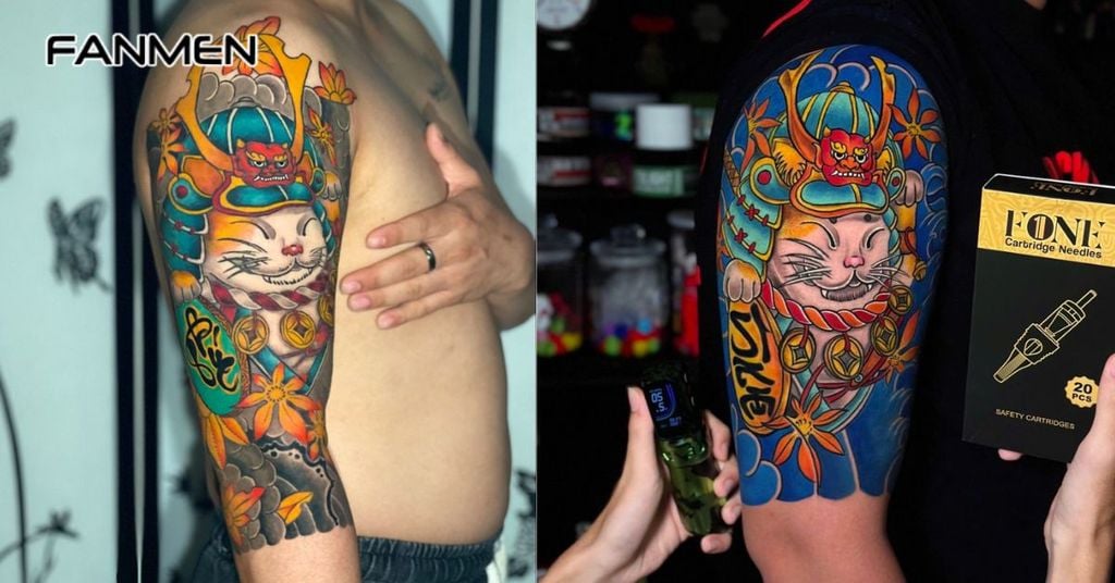 Hình xăm mèo thần tài