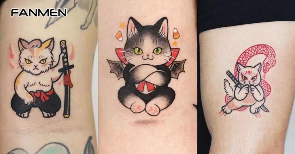Hình Xăm Mèo Thần Tài Độc Đáo Khác
