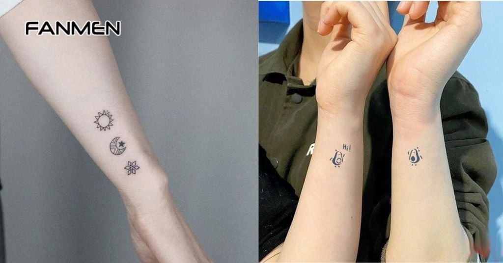 Hình xăm mini ở tay cho nam