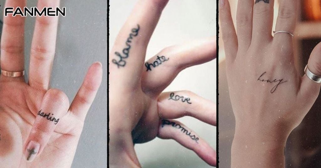 Hình xăm mini chữ cho nam mẫu 2