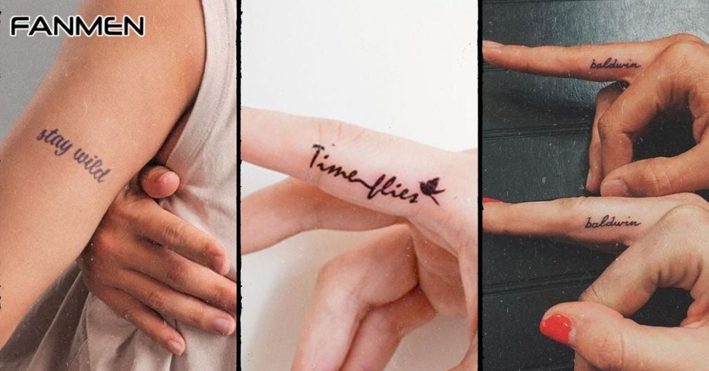 Hình xăm mini chữ cho nam mẫu 6
