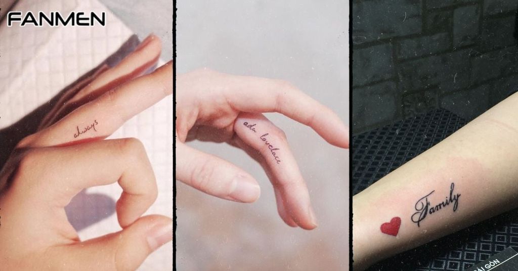 Hình xăm mini chữ cho nam mẫu 7