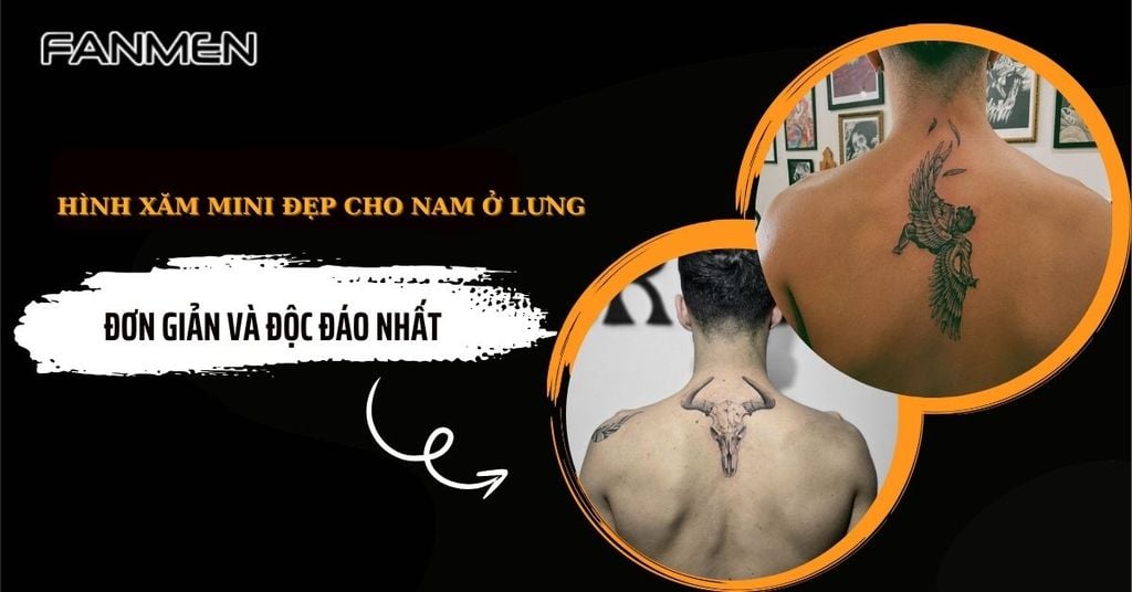 Hình xăm mini đẹp cho nam ở lưng