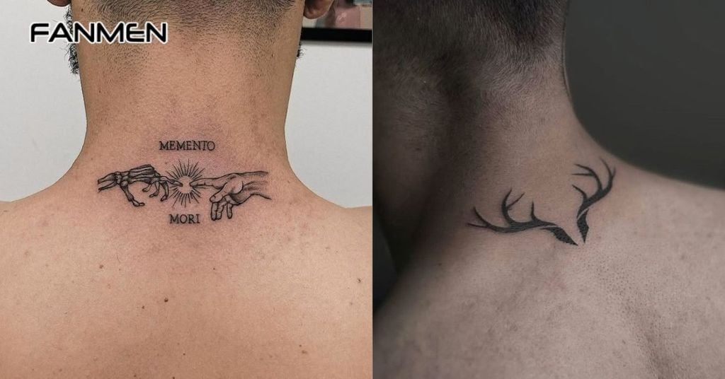 Hình xăm mini đẹp cho nam ở gáy