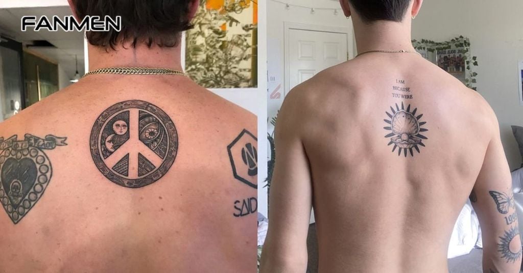 Hình xăm mini đẹp cho nam ở lưng