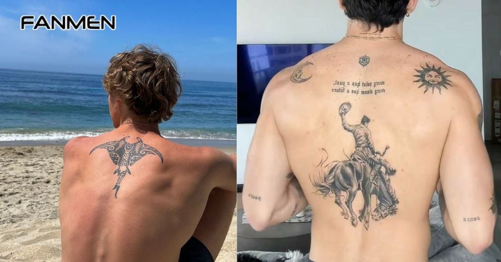 Hình xăm mini đẹp cho nam ở lưng