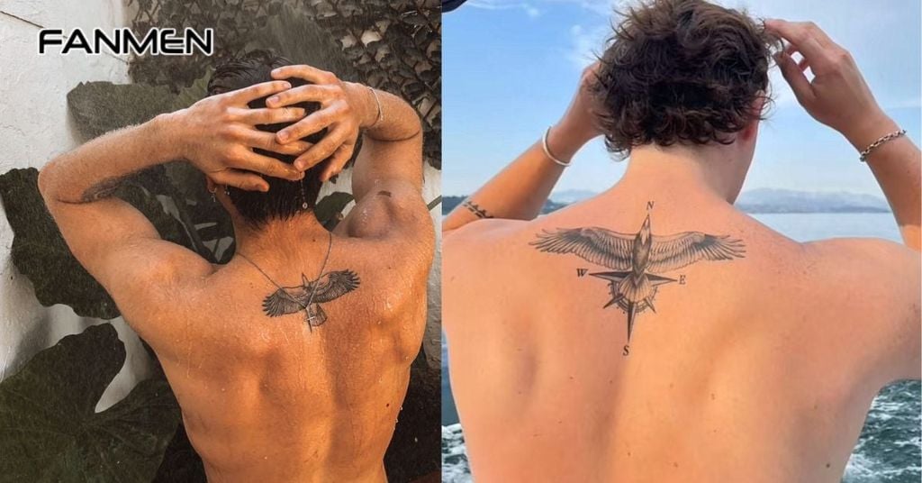 Hình xăm mini đẹp cho nam ở lưng