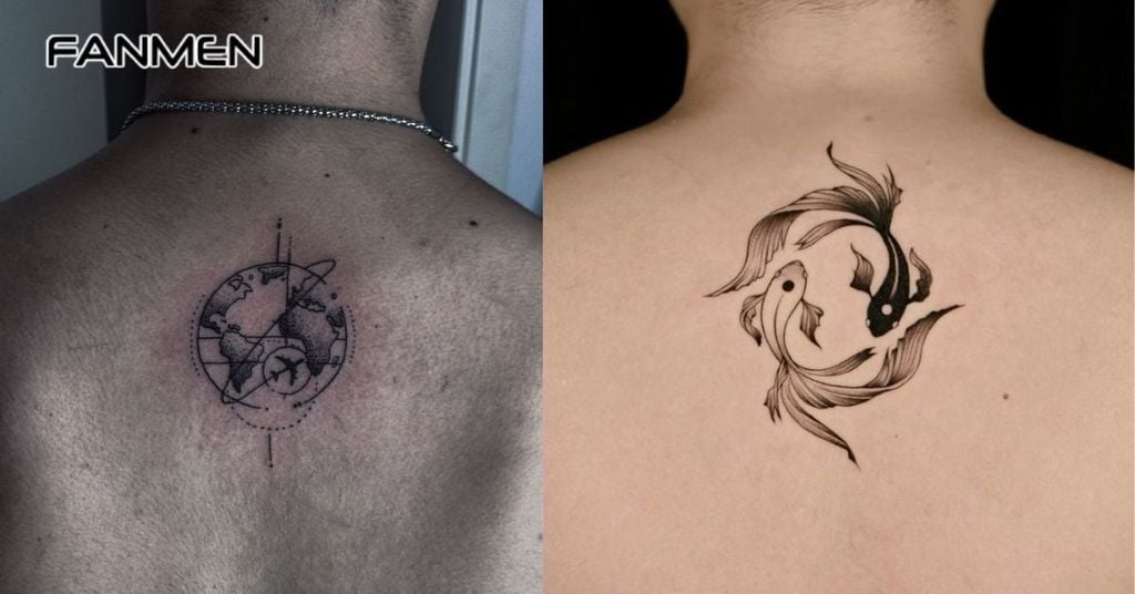 Hình xăm mini đẹp cho nam ở lưng