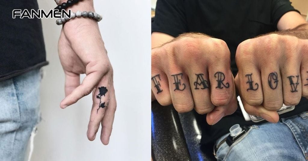 Hình xăm mini ở ngón tay