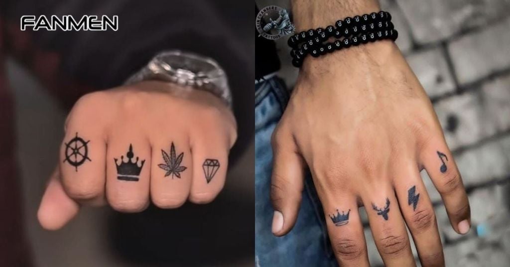 Hình xăm mini ở ngón tay