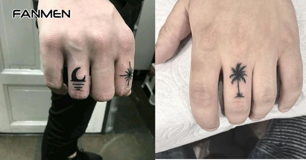 hình xăm mini ở ngón tay