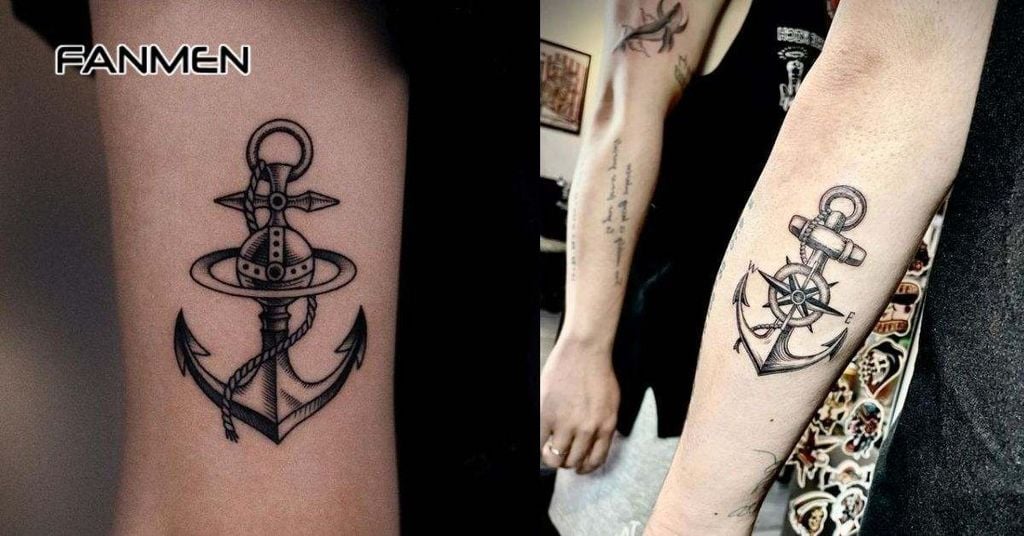 Hình xăm mỏ neo đẹp cho nam