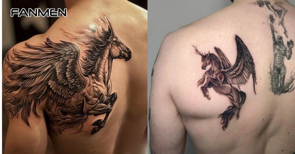 Hình xăm ngựa có cánh 4