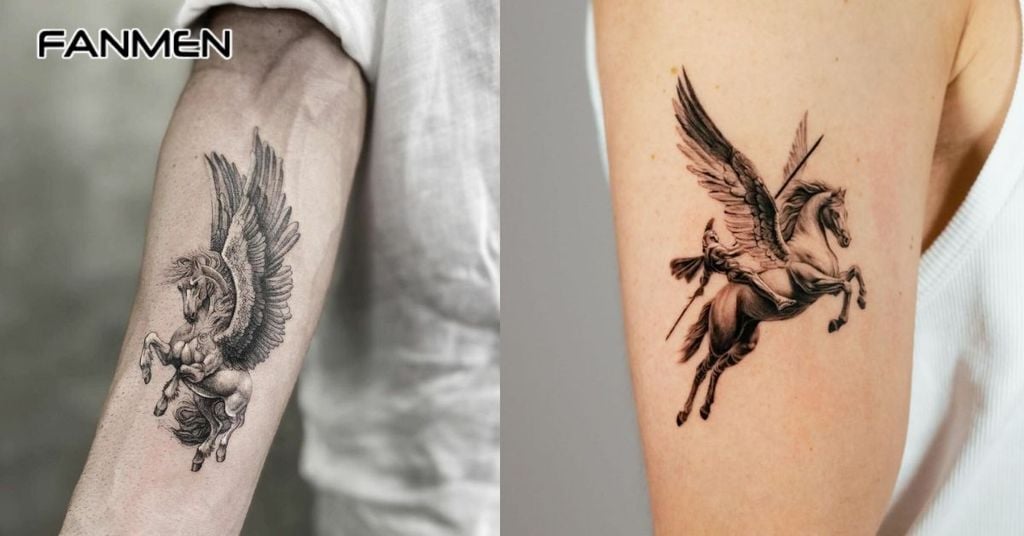 Hình xăm ngựa có cánh 6