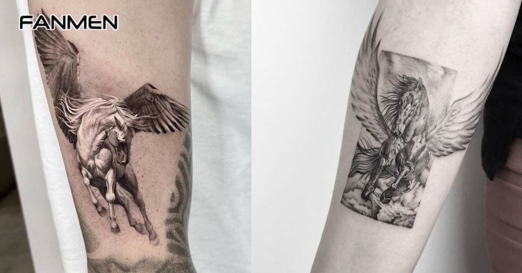 Hình xăm ngựa có cánh 7