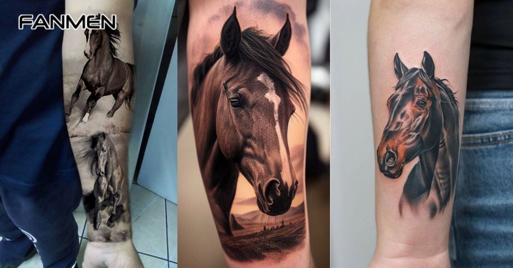 Hình xăm ngựa Realistic 3