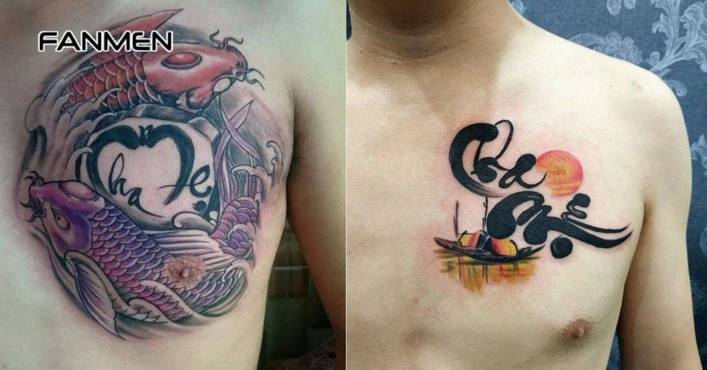 Hình xăm ở ngực nam ý nghĩa về gia đình