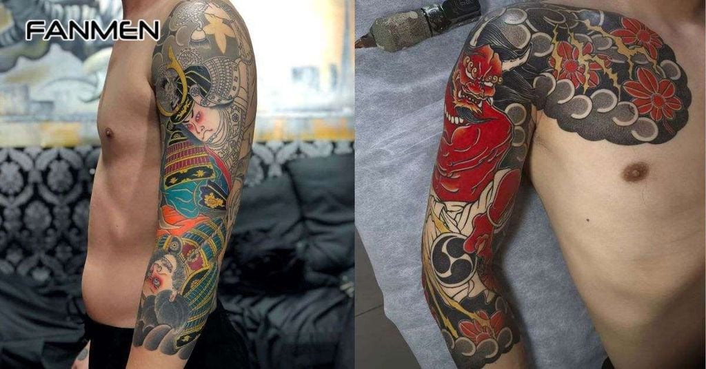 Hình xăm tay cho nam phong cách Nhật cổ