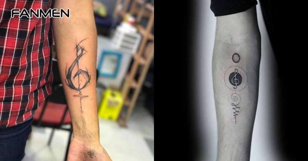 Hình xăm nốt nhạc cho nam mẫu 32