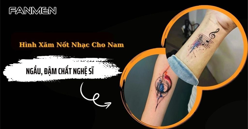Hình xăm nốt nhạc cho nam