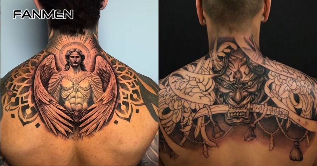 Hình xăm nửa lưng trên đẹp cho nam