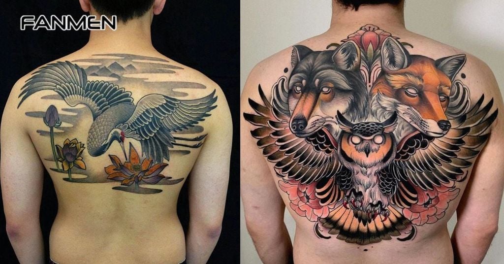 Hình xăm nửa lưng trên đẹp cho nam