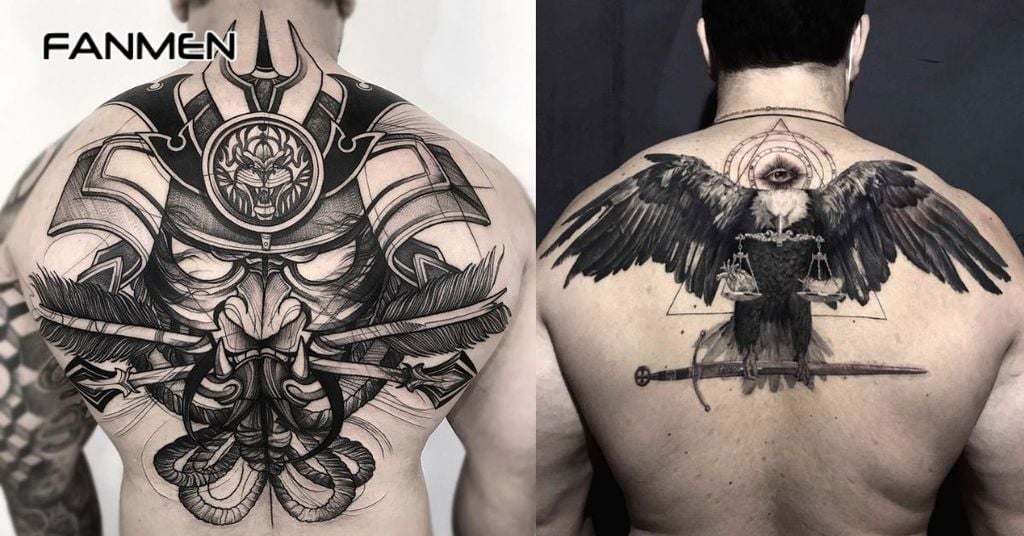 Hình xăm nửa lưng trên đẹp cho nam