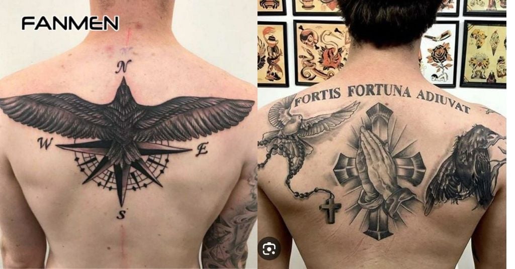 Hình xăm nửa lưng trên đẹp cho nam