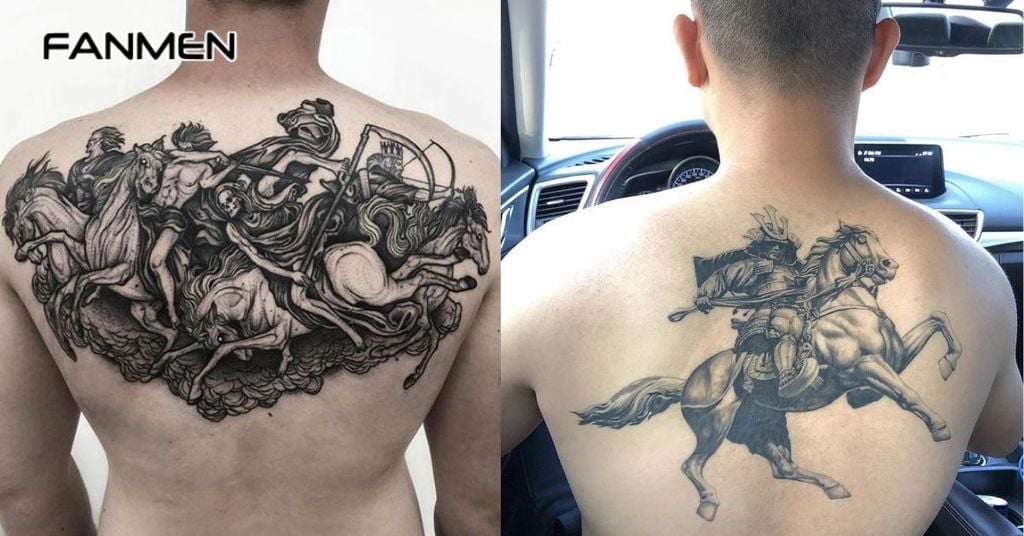 Hình xăm nửa lưng trên đẹp cho nam