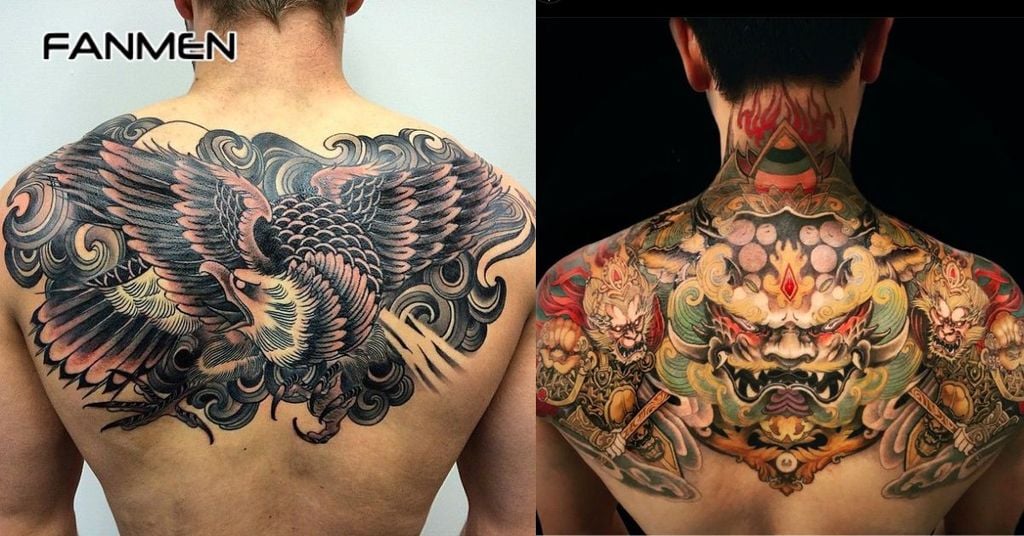 Hình xăm nửa lưng trên đẹp cho nam